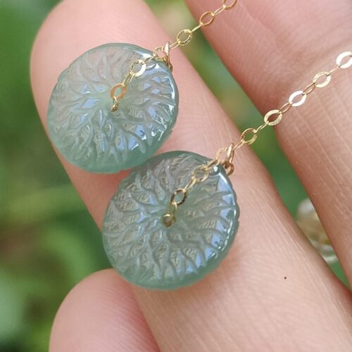 Dragon Whisperer Earrings - Your Earlobe Guardians (Sku: 18k16) Yi Pin Qian Jadeites Jade Jewelry ~Your Precious Quintessential ~ Singapore