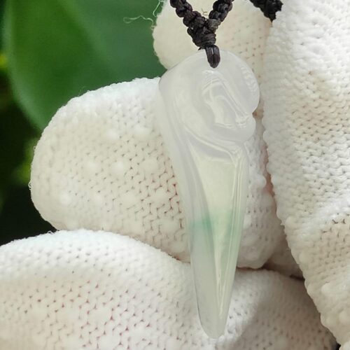 Natural Type A Ice Jade Dragon Pendant - Location Jalan Meragi Park Singapore - Y.P.Q certified testing - Approved 5