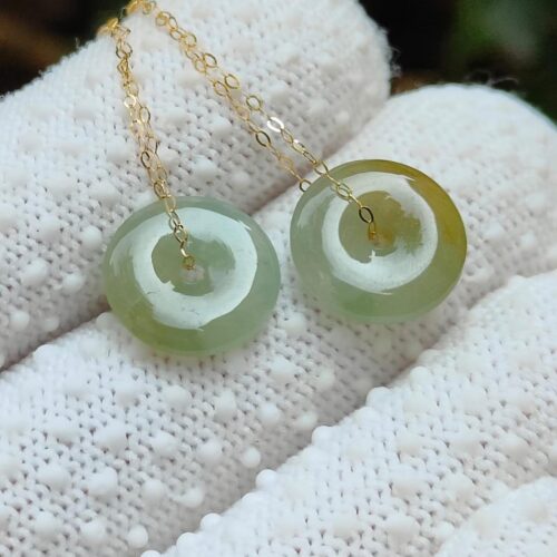 Wood Energy Jade Earrings - location: Jalan Meragi Park Simei Playground - Y.P.Q certified quality testing - approved 9