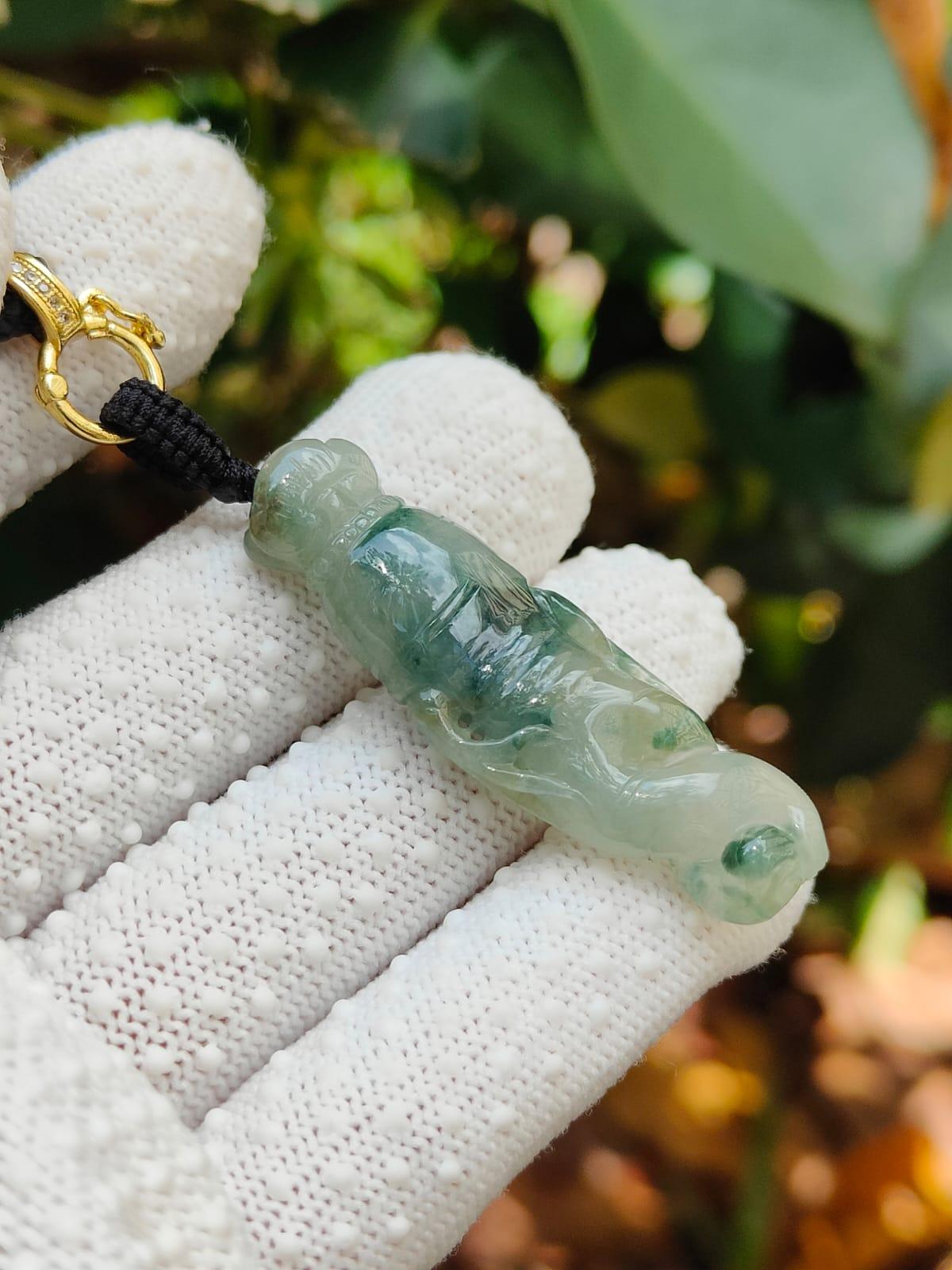 Natural Jadeite Ginseng Pendant