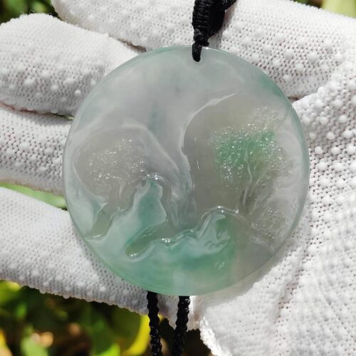 Elemental Balance Natural Jadeite Pendant : Location - Jalan Meragi Park Simei Playground - Y.P.Q Quality certified testing - Approved 6
