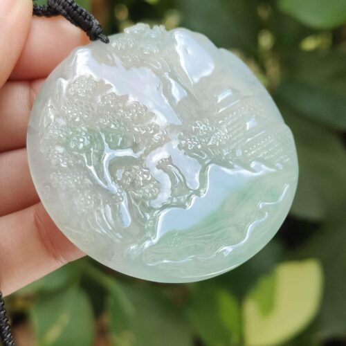 Elemental Balance Natural Jadeite Pendant : Location - Jalan Meragi Park Simei Playground - Y.P.Q certified testing - Approved 3