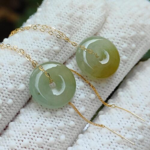 Wood Energy Jade Earrings - location: Jalan Meragi Park Simei Playground - Y.P.Q certified quality testing - approved 6