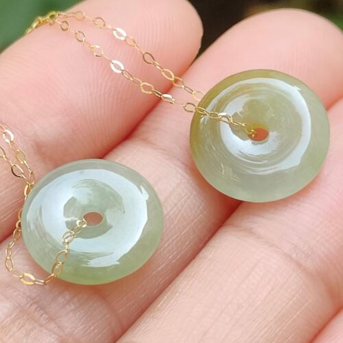 Wood Energy Jade Earrings - location: Jalan Meragi Park Simei Playground - Y.P.Q certified testing - approved 1