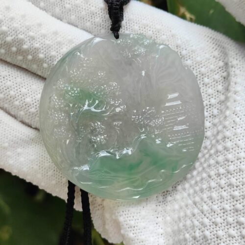 Elemental Balance Natural Jadeite Pendant : Location - Jalan Meragi Park Simei Playground - Y.P.Q certified testing - Approved 1