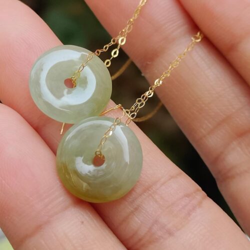 Wood Energy Jade Earrings - location: Jalan Meragi Park Simei Playground - Y.P.Q certified testing - approved 4