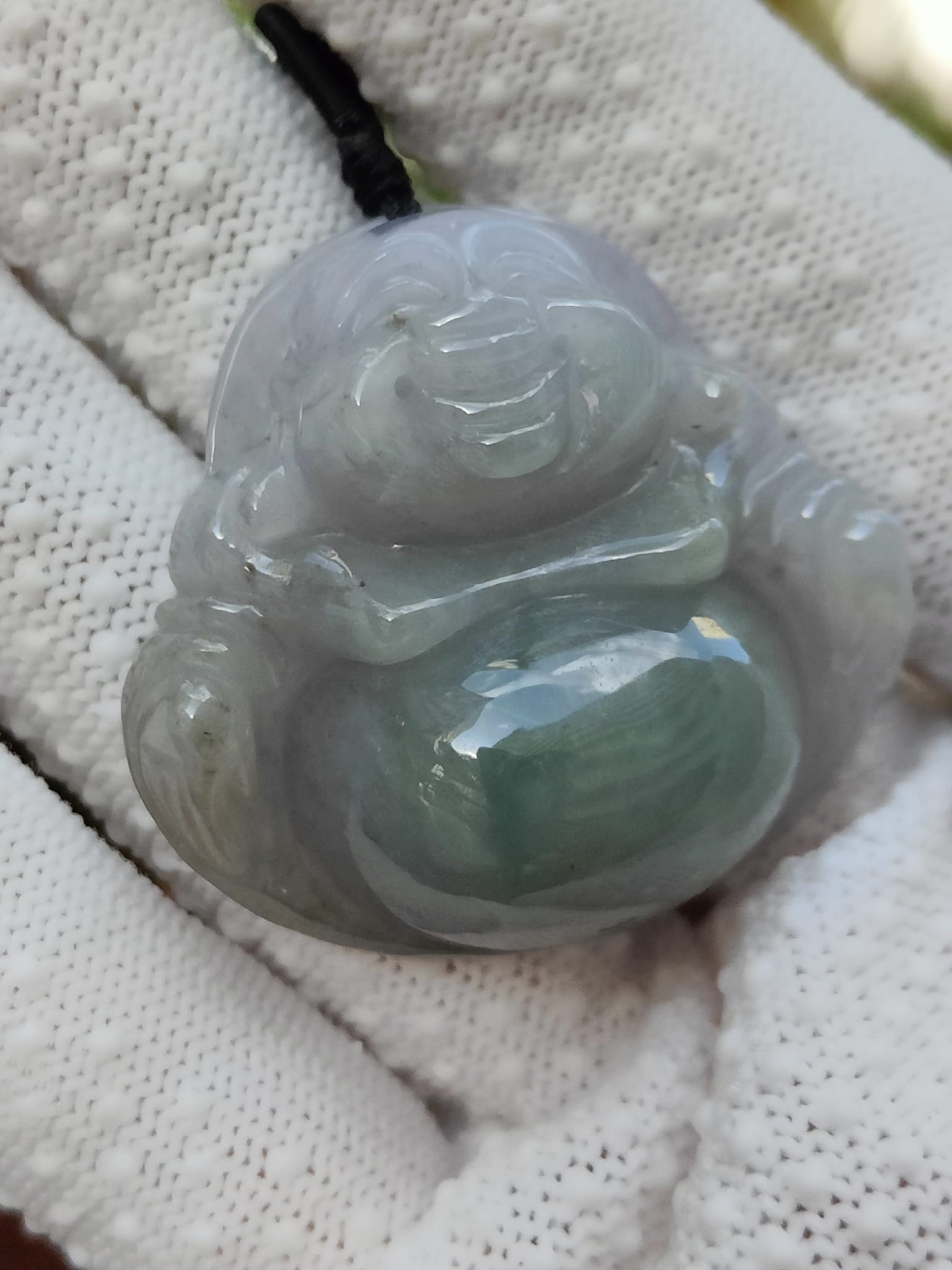 Natural Jadeite Earth Guardian Pendant