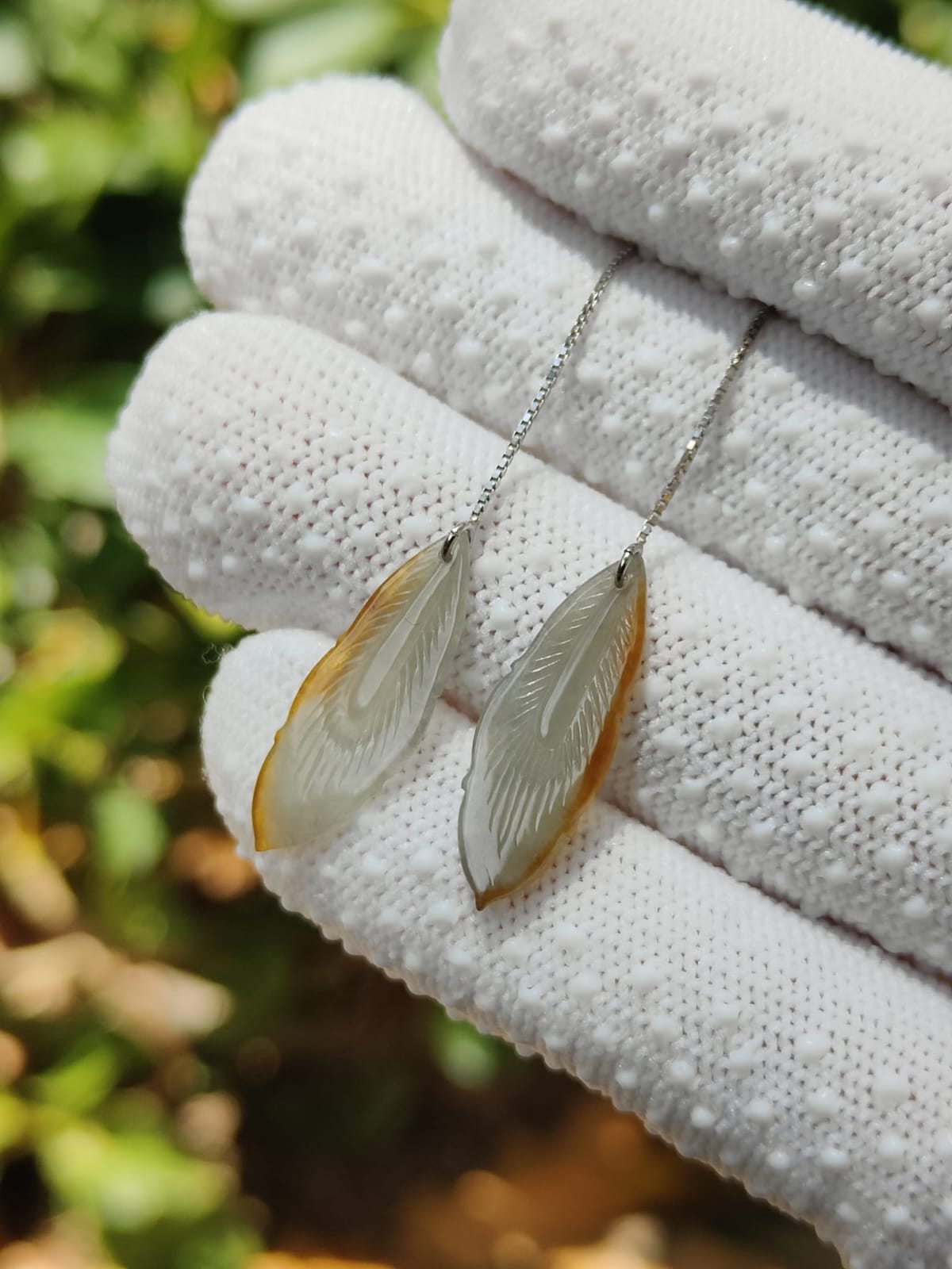 Metal Energy Feather Earrings