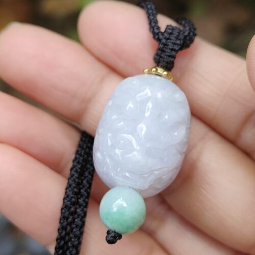 Fire Spirit Natural Type A Jadeite Pendant - location: Jalan Meragi Park Simei Playground - Y.P.Q certified testing - approved 4