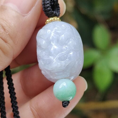 Fire Spirit Natural Type A Jadeite Pendant - location: Jalan Meragi Park Simei Playground - Y.P.Q certified quality testing - approved 7