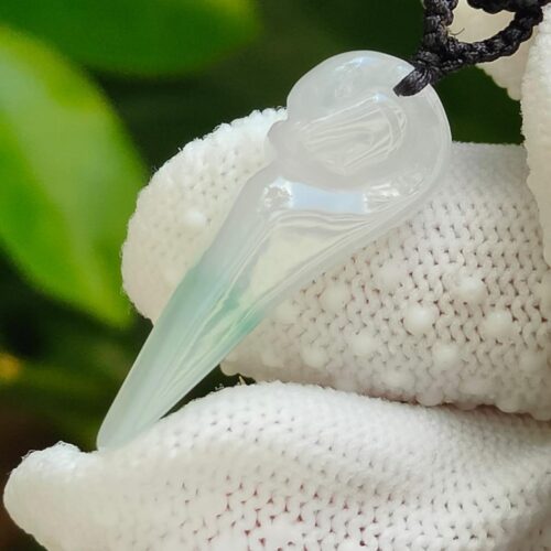 Natural Type A Ice Jade Dragon Pendant - Location Jalan Meragi Park Singapore - Y.P.Q certified testing - Approved 1