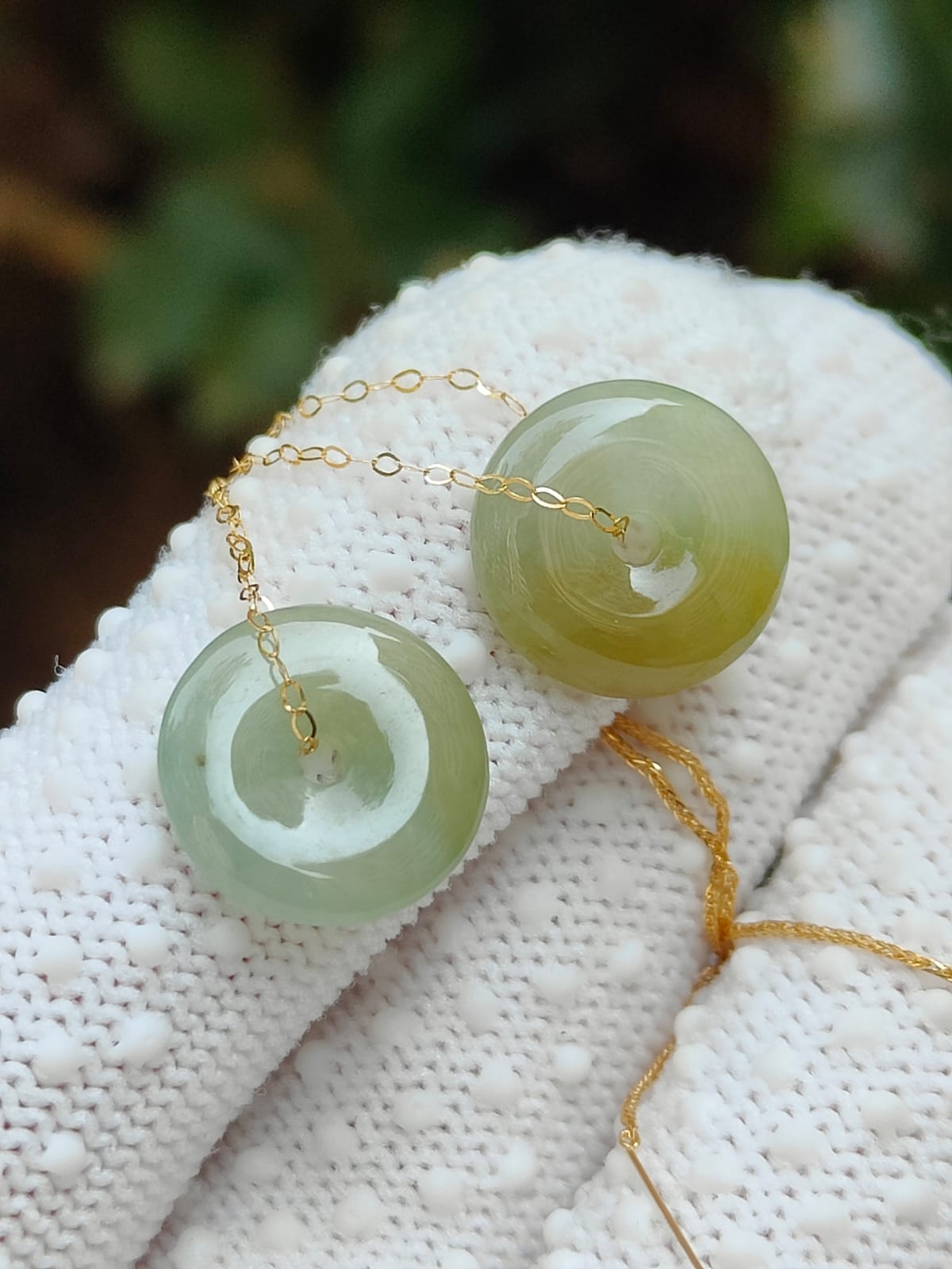 Wood Energy Jade Earrings