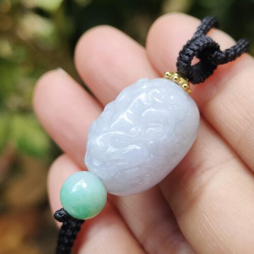 Fire Spirit Natural Type A Jadeite Pendant - location: Jalan Meragi Park Simei Playground - Y.P.Q certified quality testing - approved 6