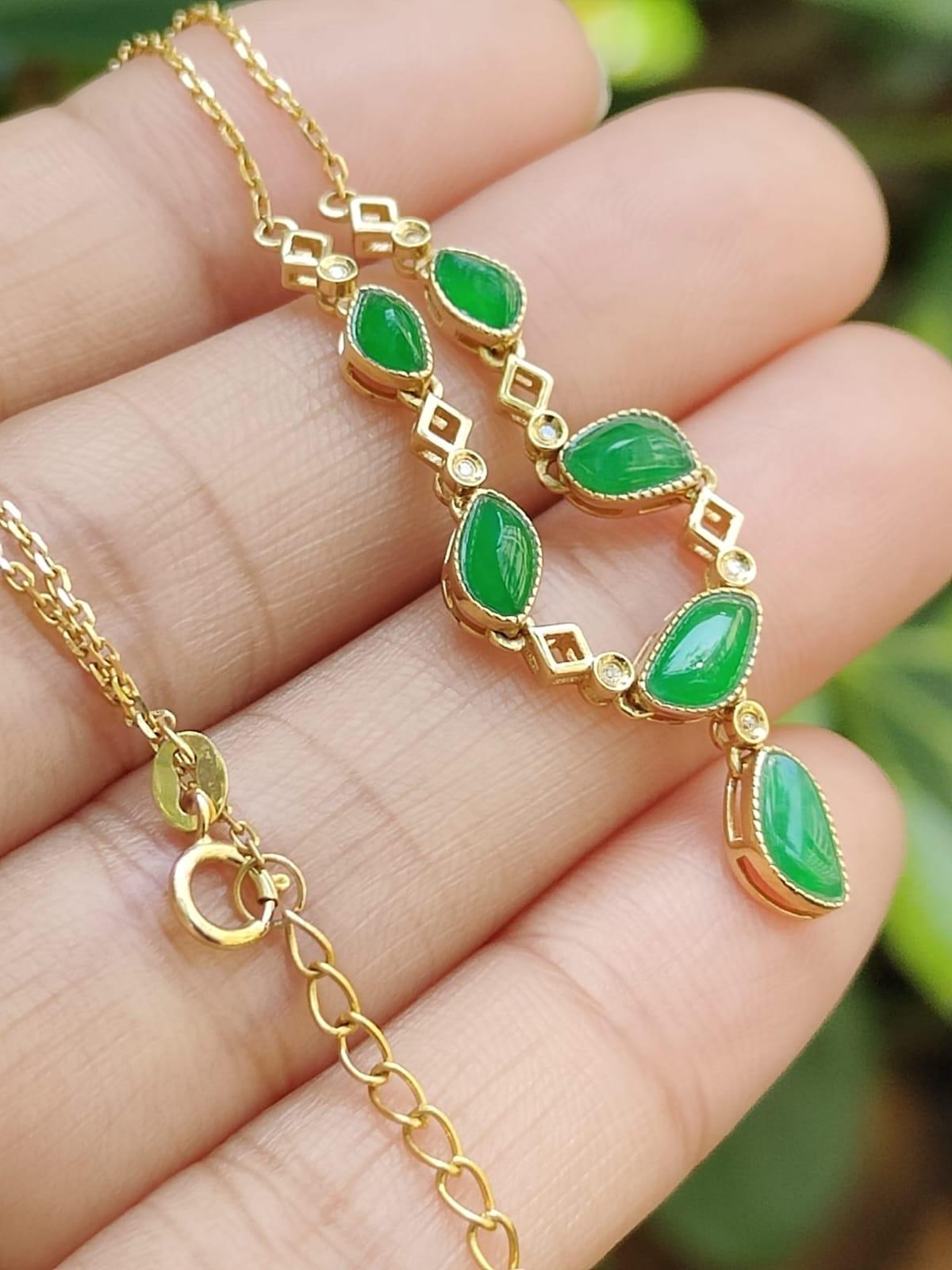 Earth Fire Energy Jadeite Chain