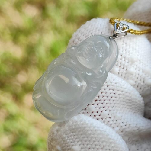 Icy Translucent Jadeite Pendant - Location: Jalan Meragi Park - Y.P.Q certified translucent testing - approved 4