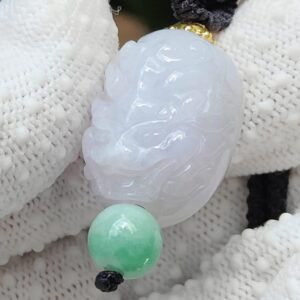 Fire Spirit Natural Type A Jadeite Pendant - location: Jalan Meragi Park Simei Playground - Y.P.Q certified quality testing - approved 8