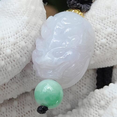 Fire Spirit Natural Type A Jadeite Pendant - location: Jalan Meragi Park Simei Playground - Y.P.Q certified quality testing - approved 8