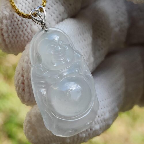 Icy Translucent Jadeite Pendant - Location: Jalan Meragi Park - Y.P.Q certified translucent testing - approved 5