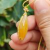 Earth Fire Natural Jadeite 18k gold Pendant - Location: Jalan Meragi Road - Y.P.Q certified testing - approved 1
