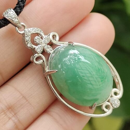 Wood Element Jade Pendant - location: Jalan Meragi Park Simei Playground - Y.P.Q certified reflection testing - approved 8