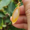 Earth Fire Natural Jadeite 18k gold Pendant - Location: Jalan Meragi Road - Y.P.Q certified testing - approved 2