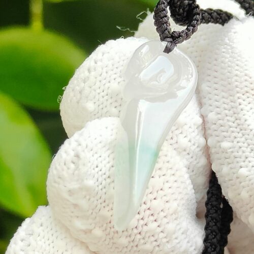 Natural Type A Ice Jade Dragon Pendant - Location Jalan Meragi Park Singapore - Y.P.Q certified quality testing - Approved 7