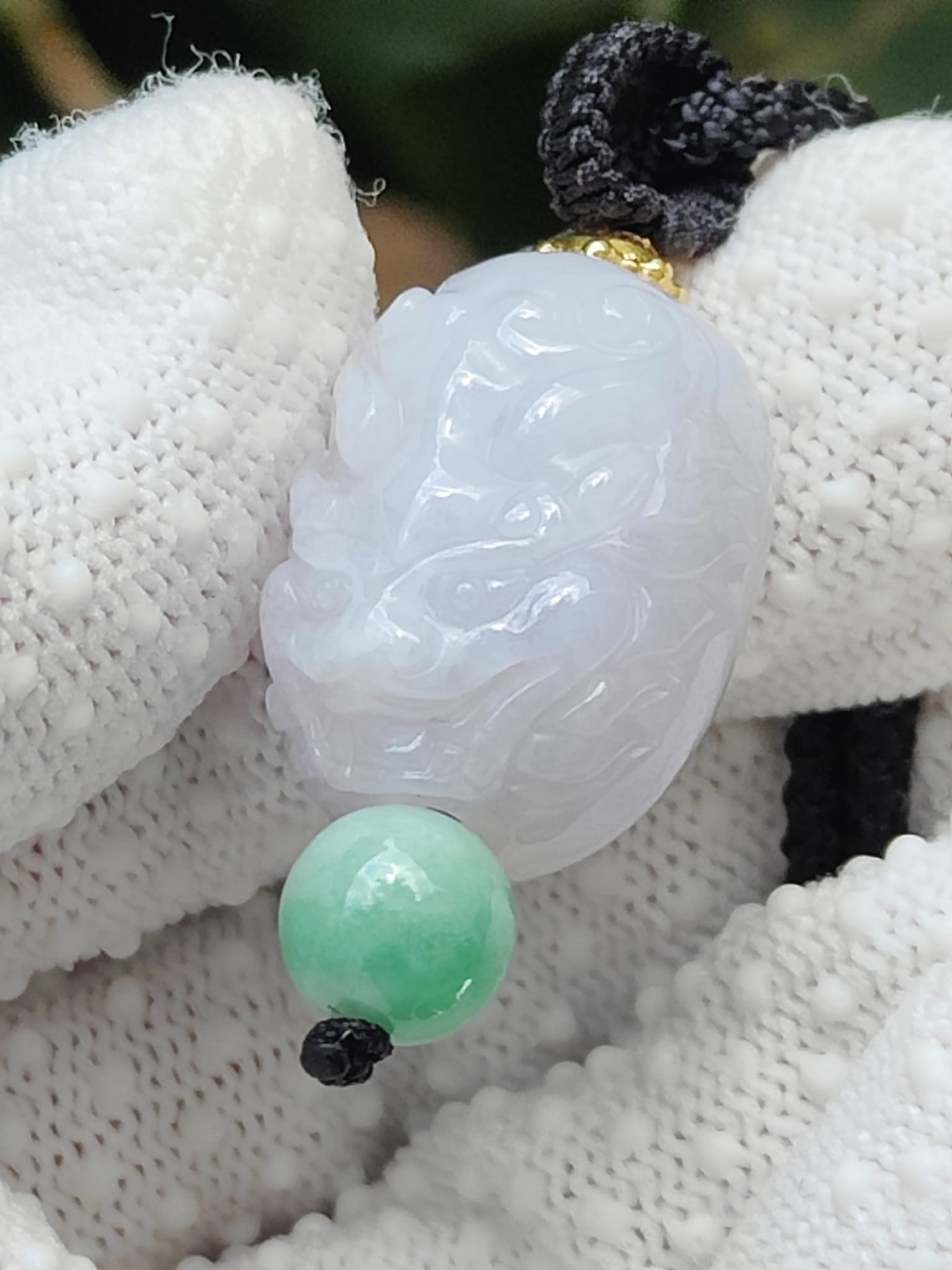 Fire Spirit Natural Type A Jadeite Pendant