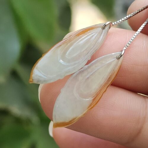 Metal Energy Feather Earrings - Location: Jalan Meragi Park Simei Estate - Y.P.Q certified quality testing - approved 7