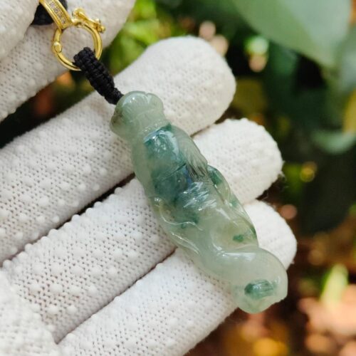 Natural Jadeite Ginseng Pendant - Location: Jalan Meragi Road - Y.P.Q certified quality testing - approved 6