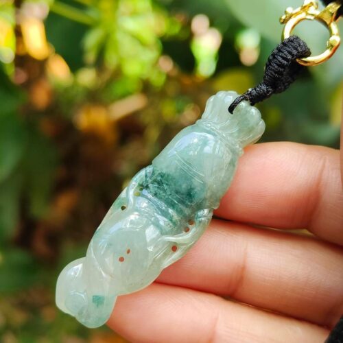 Natural Jadeite Ginseng Pendant - Location: Jalan Meragi Road - Y.P.Q certified testing - approved 4