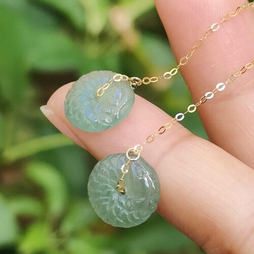 Dragon Whisperer Earrings - Your Earlobe Guardians (Sku: 18k16) Yi Pin Qian Jadeites Jade Jewelry ~Your Precious Quintessential ~ Singapore