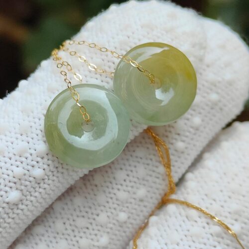 Wood Energy Jade Earrings - location: Jalan Meragi Park Simei Playground - Y.P.Q certified quality testing - approved 8