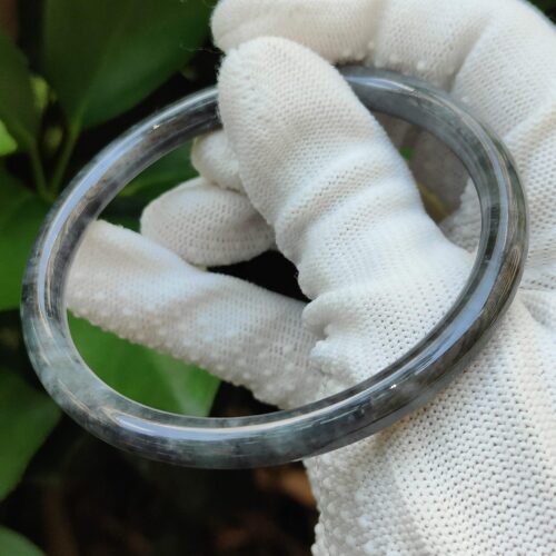 Black Wuji Jadeite Jade shop Bangle - Jalan Meragi Road Singapore Y.P.Q certified quality testing - approved 8
