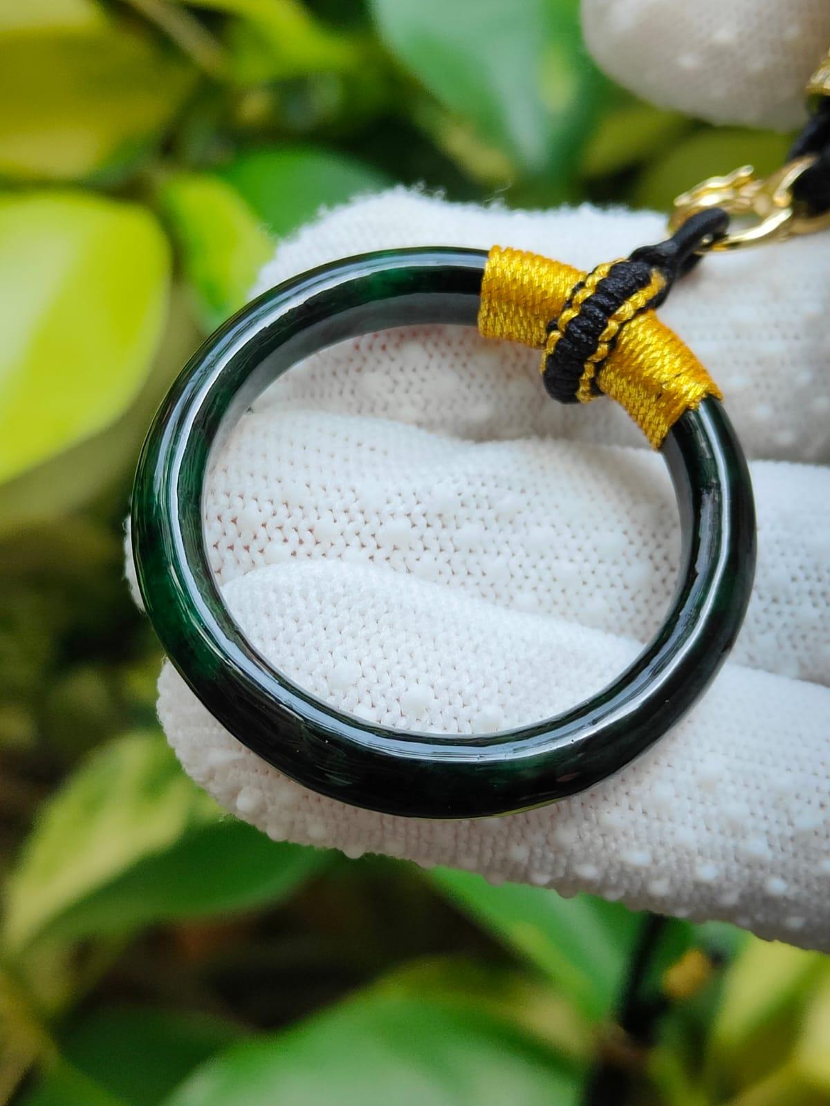 Rare Green Hoop Jadeite Pendant