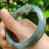 Jadeite Jade Peace Bangle - location: Jalan Meragi Road Singapore Y.P.Q certified quality testing - approved 8