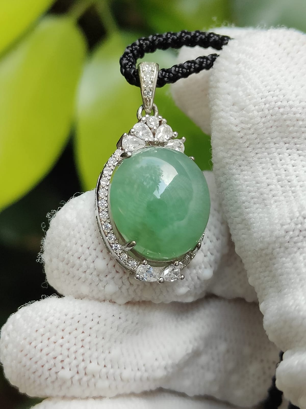 Type A Jadeite Pendant S925 Silver