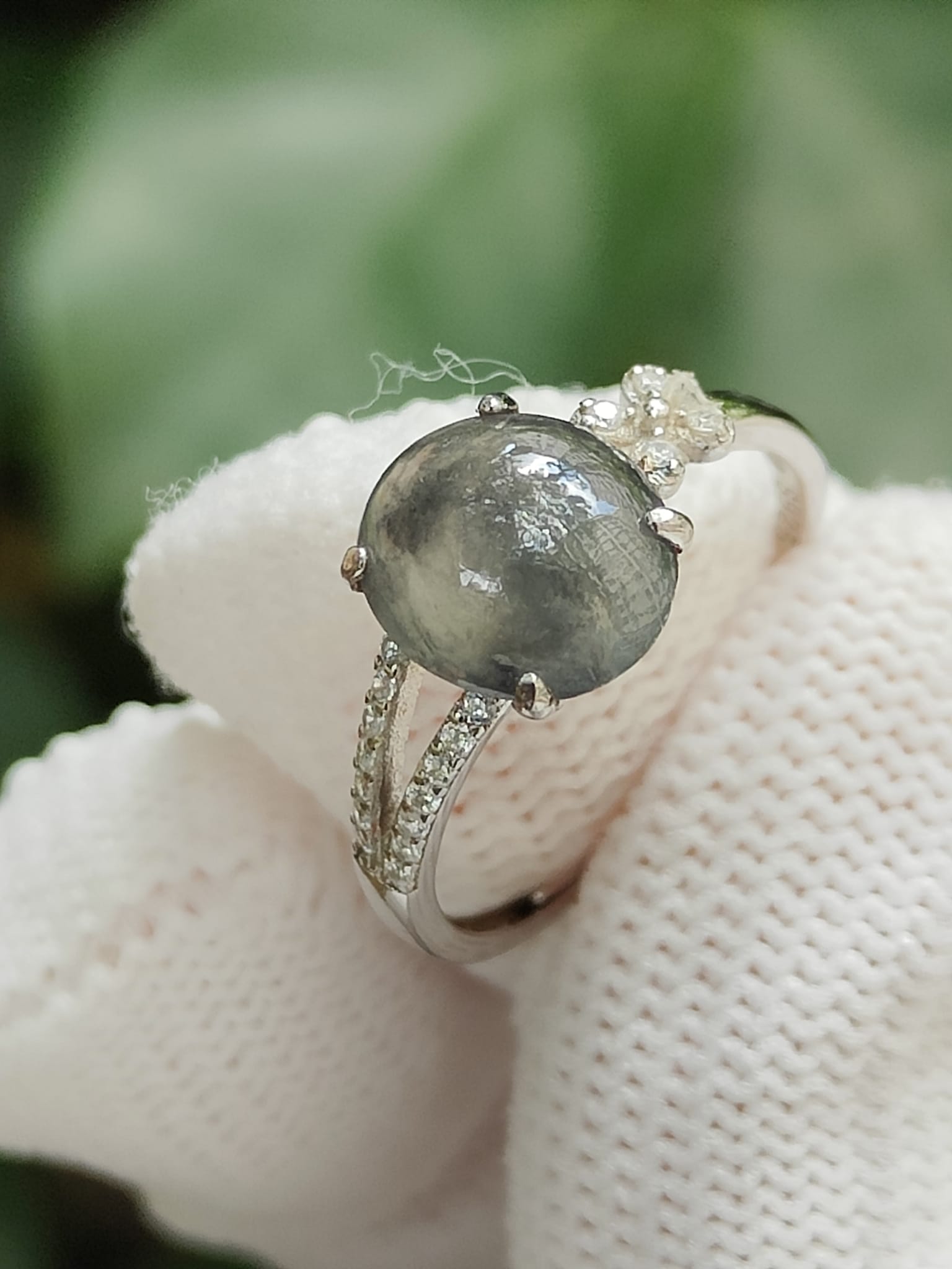 Type A Black Jadeite Ring