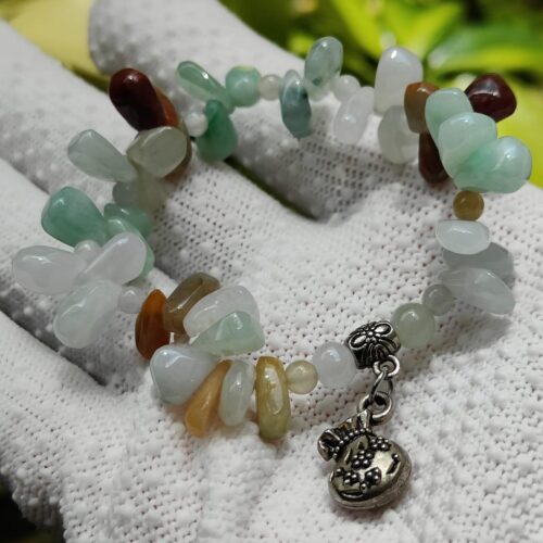 Natural Jadeite Multicolor Bead Bracelet - Location: Jalan Meragi Road Singapore Y.P.Q Certified Quality Testing - Approved 7