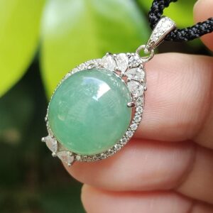Type A Jadeite Pendant S925 Silver - Location: Jalan Meragi Road Singapore - YPQ Certified testing - approved 7