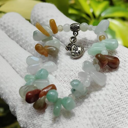 Natural Jadeite Multicolor Bead Bracelet - Location: Jalan Meragi Road Singapore Y.P.Q Certified Quality Testing - Approved 9