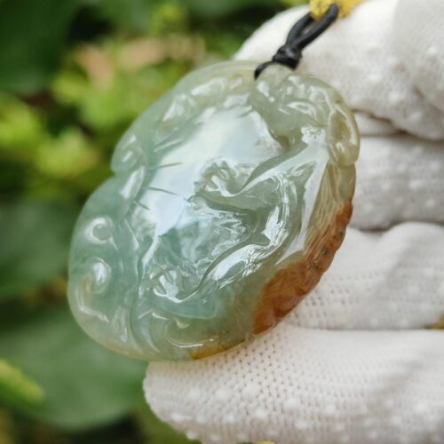 Natural Type A Jadeite Pixiu Pendant - Location: Jalan Meragi Road - Singapore Y.P.Q certified testing - approved 7