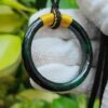 Rare Green Hoop Jadeite Jade Shop Pendant - Jalan Meragi Road Singapore Y.P.Q certified quality testing - approved 6
