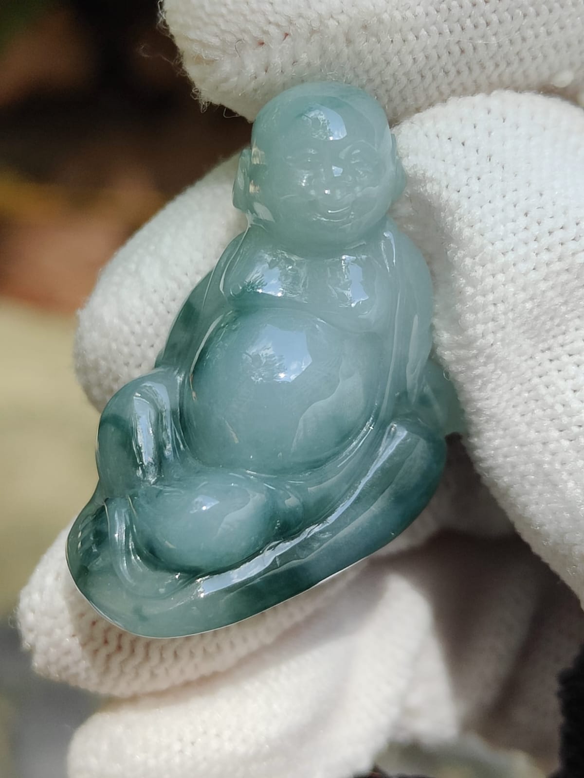 Natural Type A Jadeite Buddha