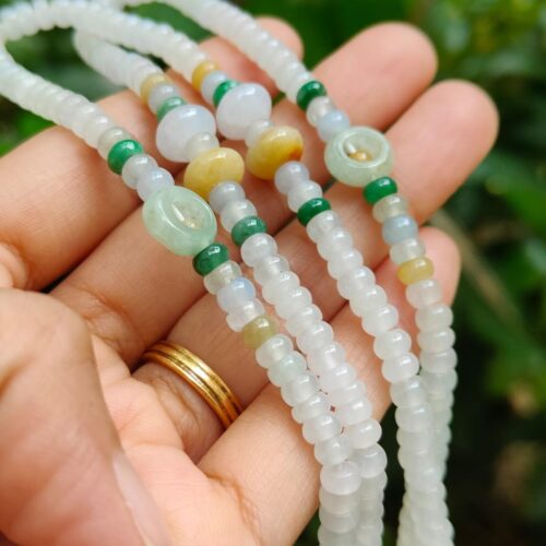 Type A Jadeite Abacus Jade Necklace - Location: Jalan Meragi Road Singapore, Y.P.Q. Certified testing - approved 3