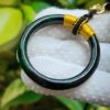 Rare Green Hoop Jadeite Jade Shop Pendant - Jalan Meragi Road Singapore Y.P.Q certified quality testing - approved 9