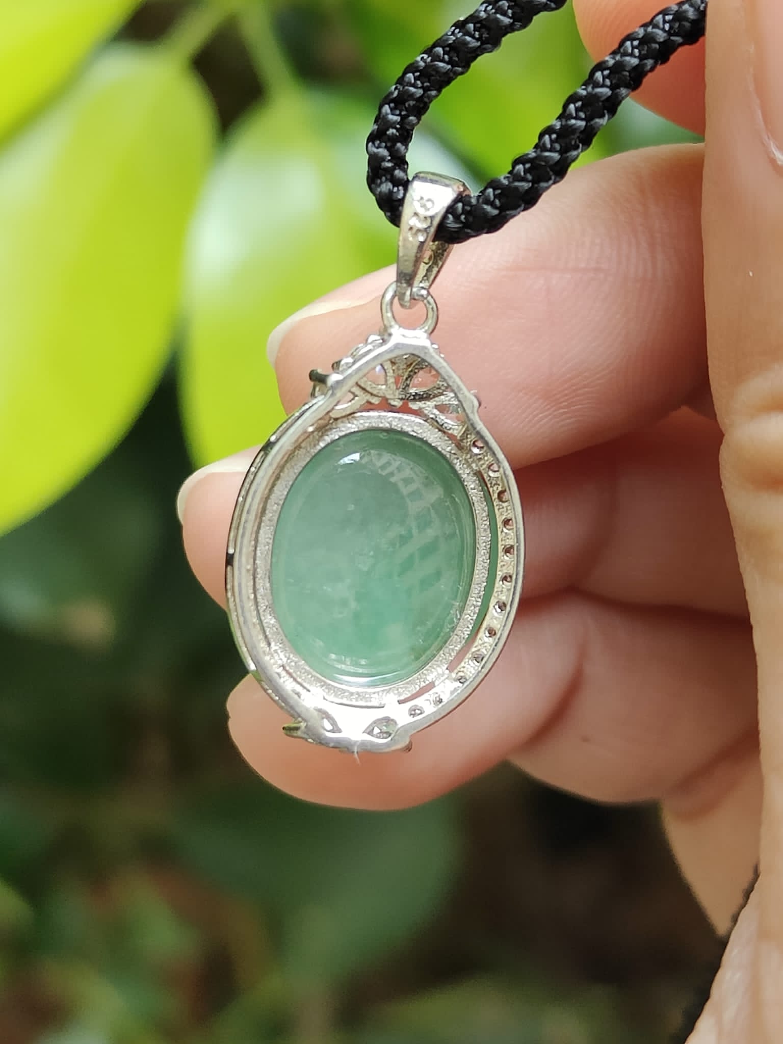 Type A Jadeite Pendant S925 Silver