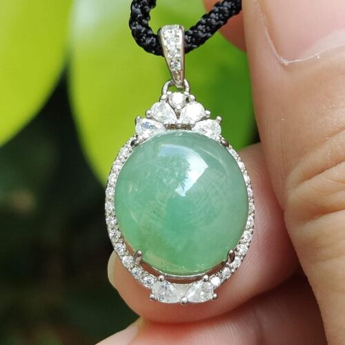Type A Jadeite Pendant S925 Silver - Location: Jalan Meragi Road Singapore - YPQ Certified testing - approved 4