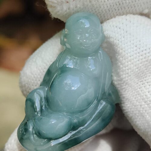 Natural Type A Jadeite Buddha - Location: Jalan Meragi Road Singapore Y.P.Q Certified Quality Testing - Approved 9