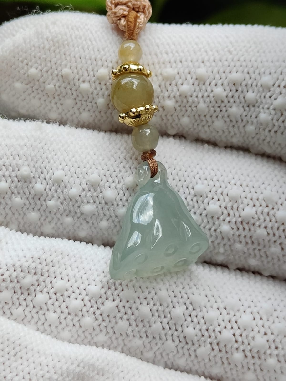 Jadeite Jade Lotus Pod Pendant