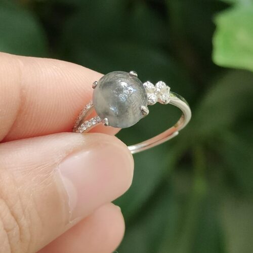 Type A Black Jadeite Jade Ring - Location: Jalan Meragi Road Singapore Y.P.Q certified testing - approved 1